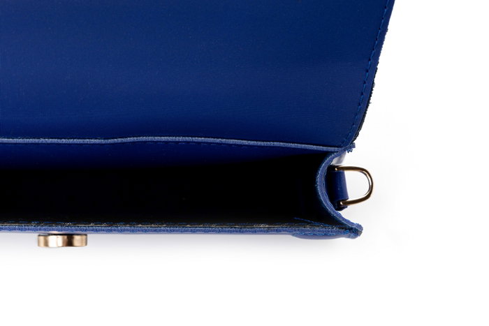 Lucky Bees 330 Bolso Azul de Saxo de Cuero de Polivinilo Elegante y Sofisticado para Mujer